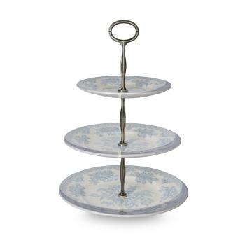 3 Tier Cake Stand, Burleigh Blue Asiatic Pheasants