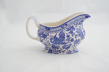 Blue Regal Peacock Gravy Boat & Stand - Second