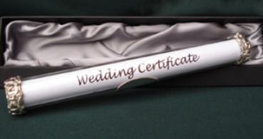 Wedding Certificate Holder - For Engraving : 1J486