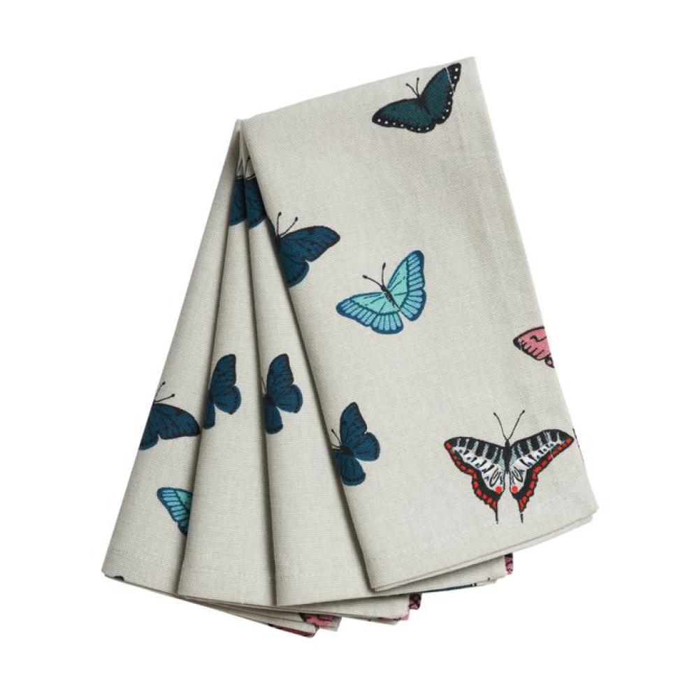 Sophie Allport Napkins - Set of 4, Butterflies
