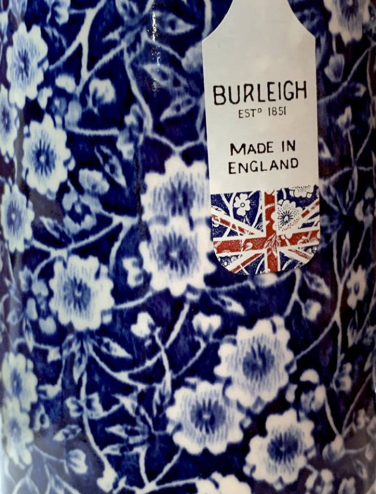Medium Tankard Jug, Burleigh Blue Calico - Second