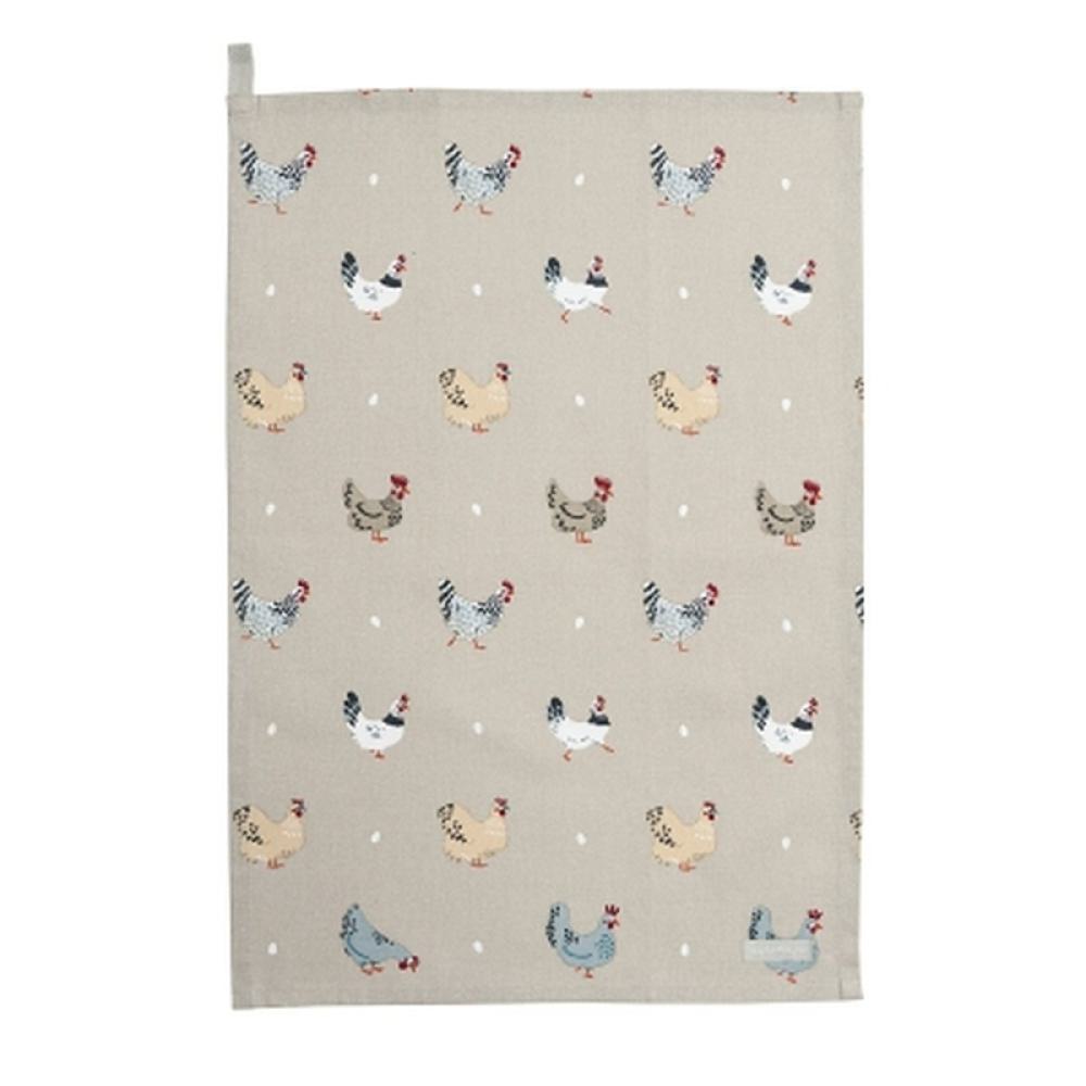 Sophie Allport Tea Towel Lay A Little Egg Hen